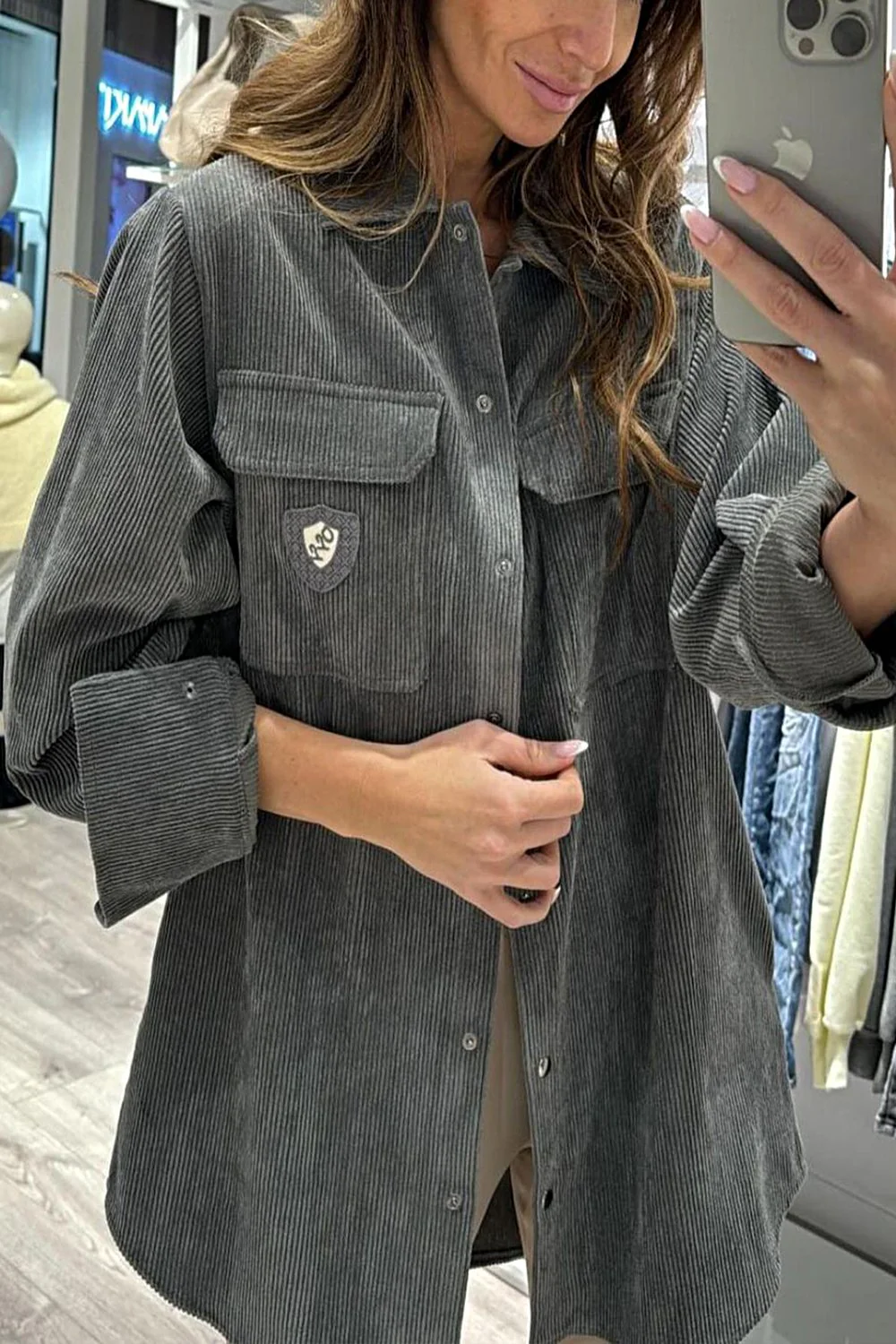 Women's Corduroy Loose Jacket Tops