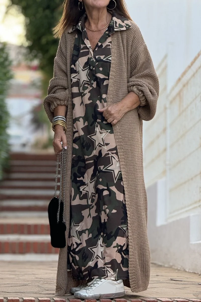 Women's Casual Solid Color Knitted Sweater Cardigan